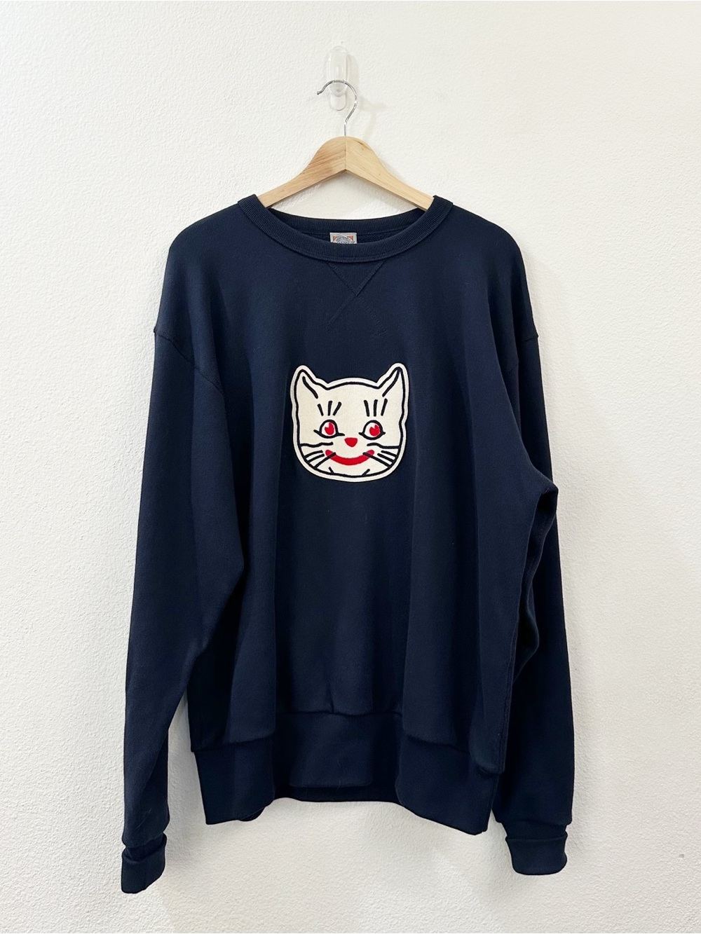 Ebbets Field Flannels Sweatshirt Mens Size L Blue Kansas City Katz Made in USA
